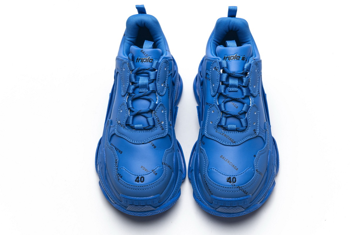 Get Balenciaga Triple S Letter Blue 536737 W06E2 0848
