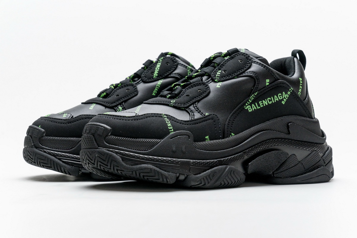 Get Balenciaga Triple S Letter Fluorescent Yellow 524039 W2FA1 7633