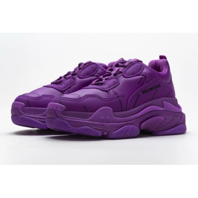 Get Balenciaga Triple S Letter Plum Red 536737 W2FA1 9016 01