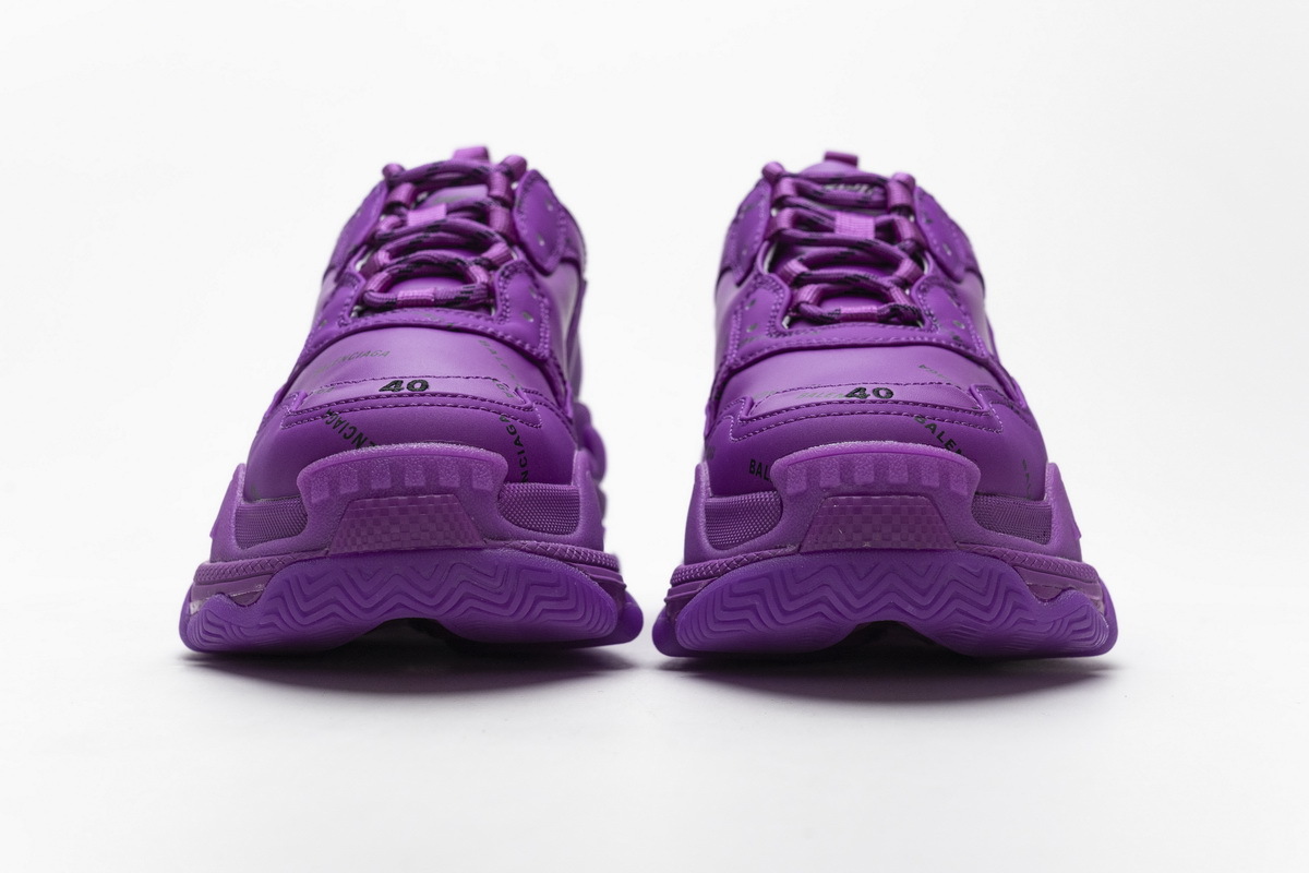 Get Balenciaga Triple S Letter Plum Red 536737 W2FA1 9016