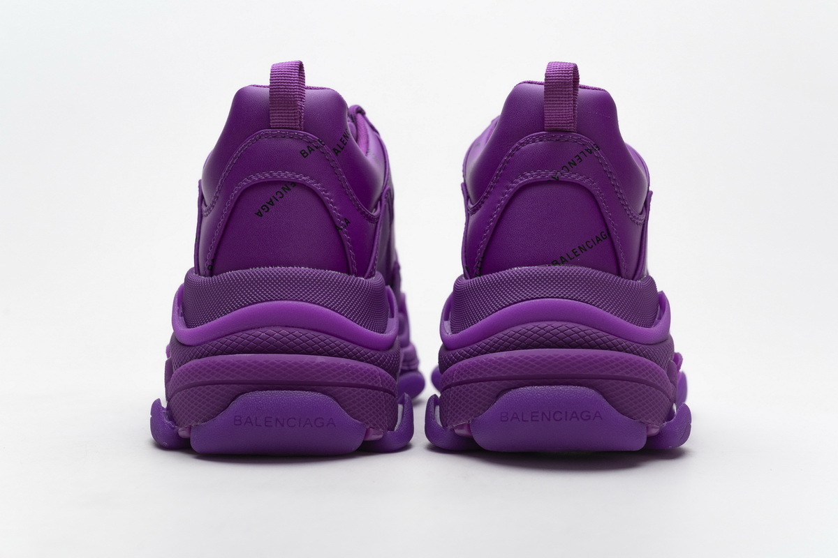 Get Balenciaga Triple S Letter Plum Red 536737 W2FA1 9016