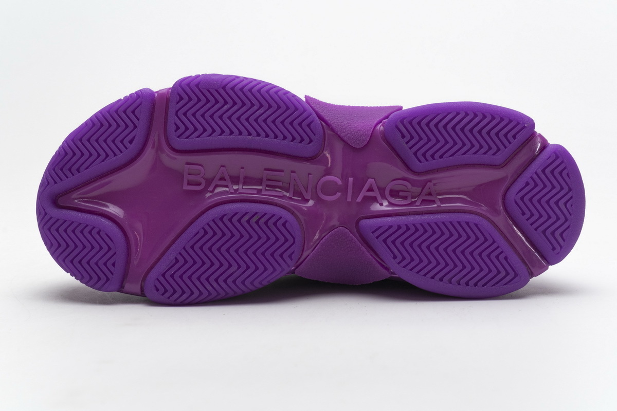Get Balenciaga Triple S Letter Plum Red 536737 W2FA1 9016