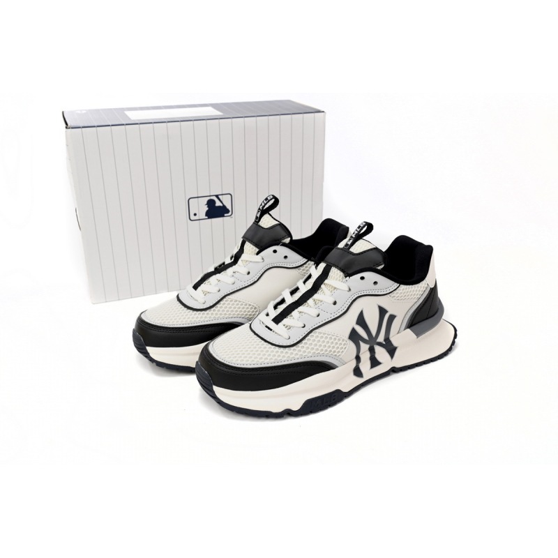 MLB x Giay CHUNKY LINER New York Black And White Gray 3AS HRJ 13N