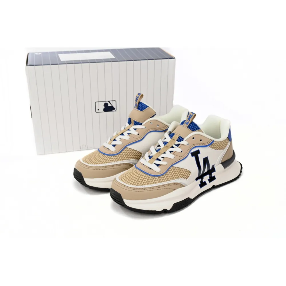 MLB x Giay CHUNKY LINER New York Beige Blue 3AS HRJ 13N