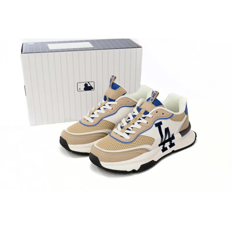 MLB x Giay CHUNKY LINER New York Beige Blue 3AS HRJ 13N