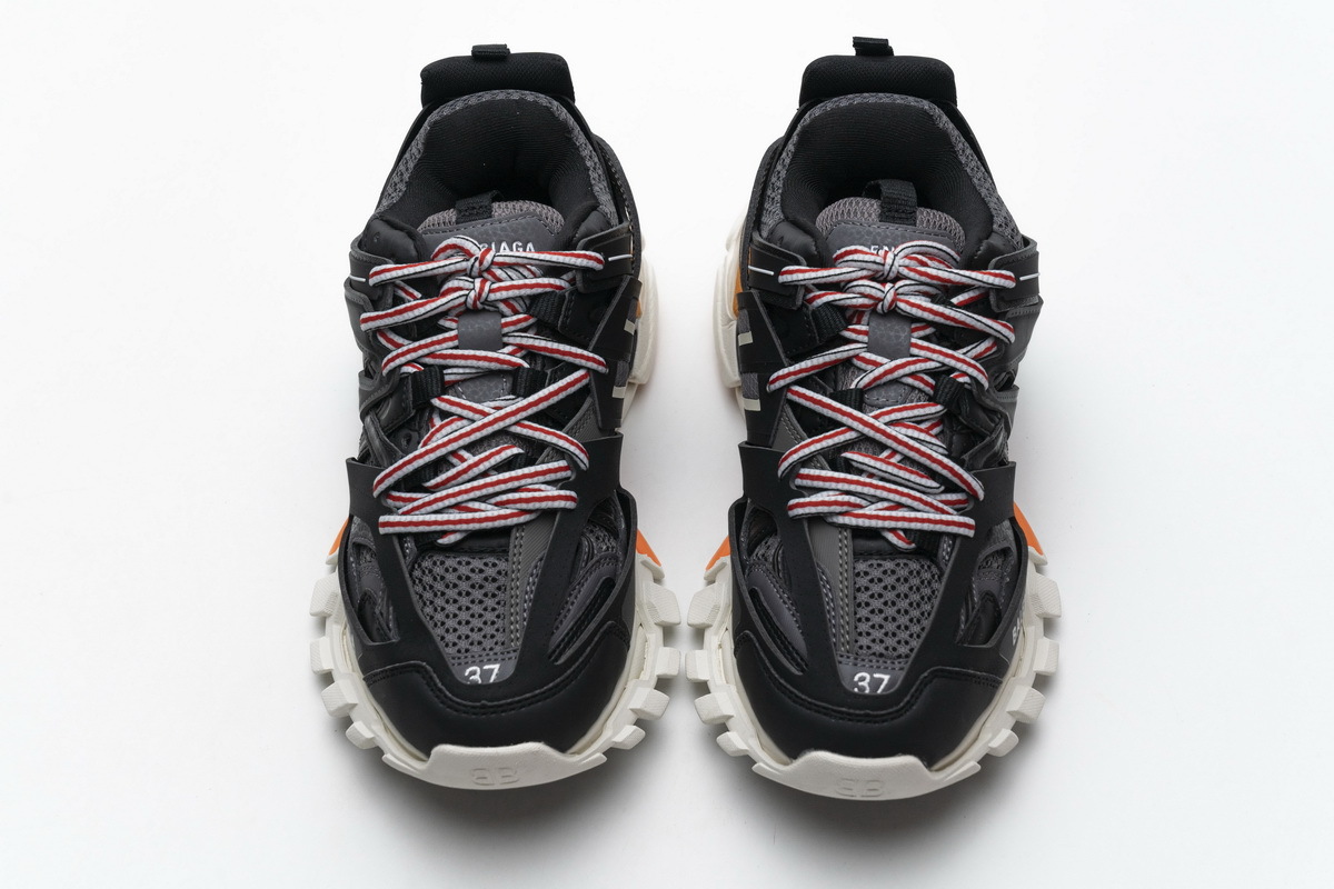 Get Balenciaga Tess S.Black White Orange（No lights）542436 W1GB7 2019