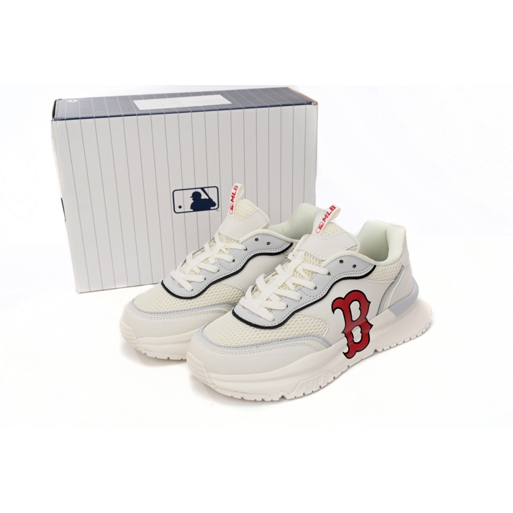 MLB x Giay CHUNKY LINER New York Lvory White Red 3AS HRJ 13N 
