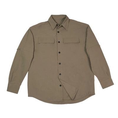 High Quality Compact Cotton Relaxed Shirt 748811VA5Y09733 (Free Shipping) 01