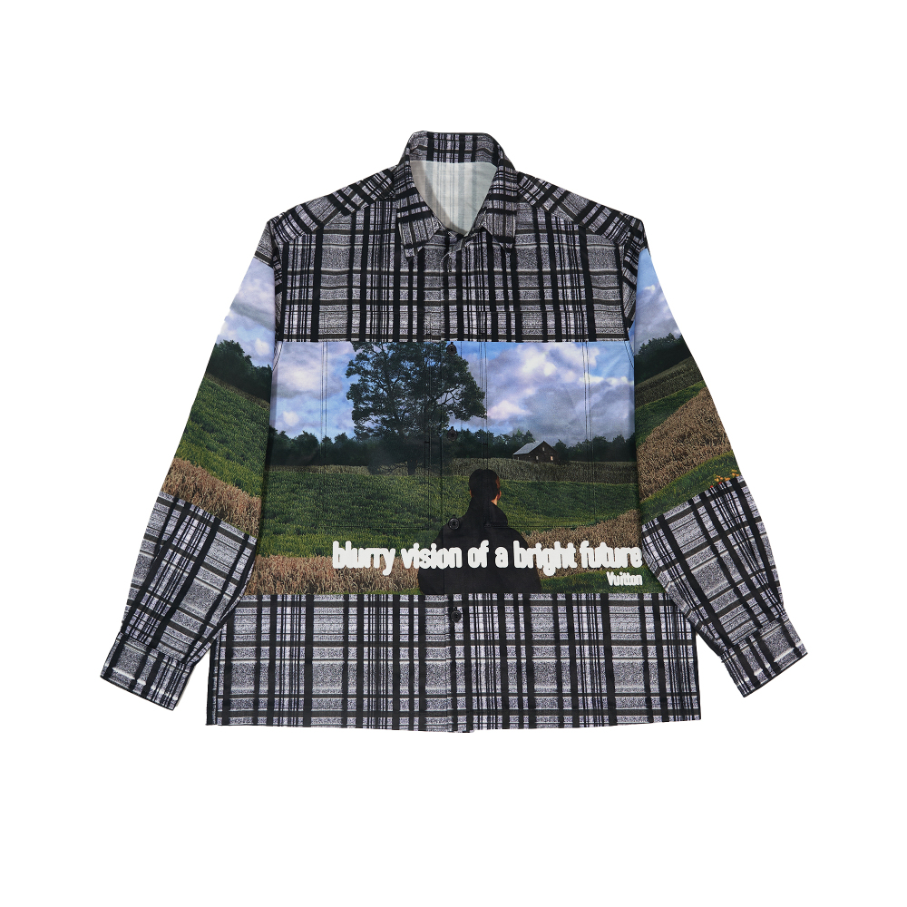 High Quality Printed Cotton Overshirt 1ABY24 (Free Shipping)