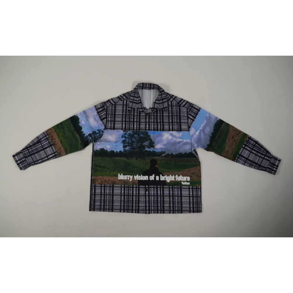 High Quality Printed Cotton Overshirt 1ABY24 (Free Shipping)