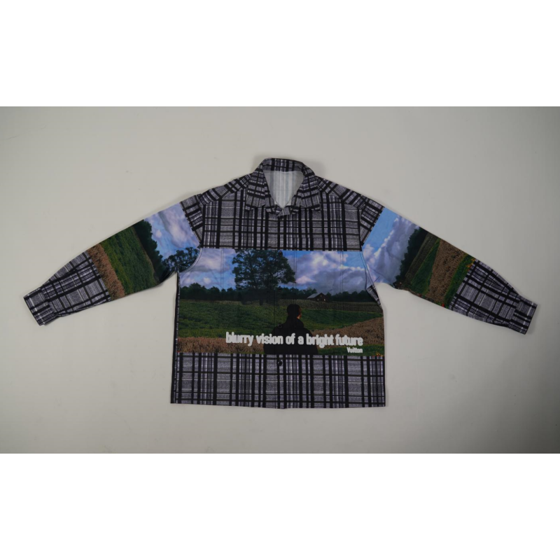 High Quality Printed Cotton Overshirt 1ABY24 (Free Shipping)