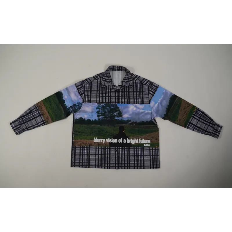 High Quality Printed Cotton Overshirt 1ABY24 (Free Shipping)