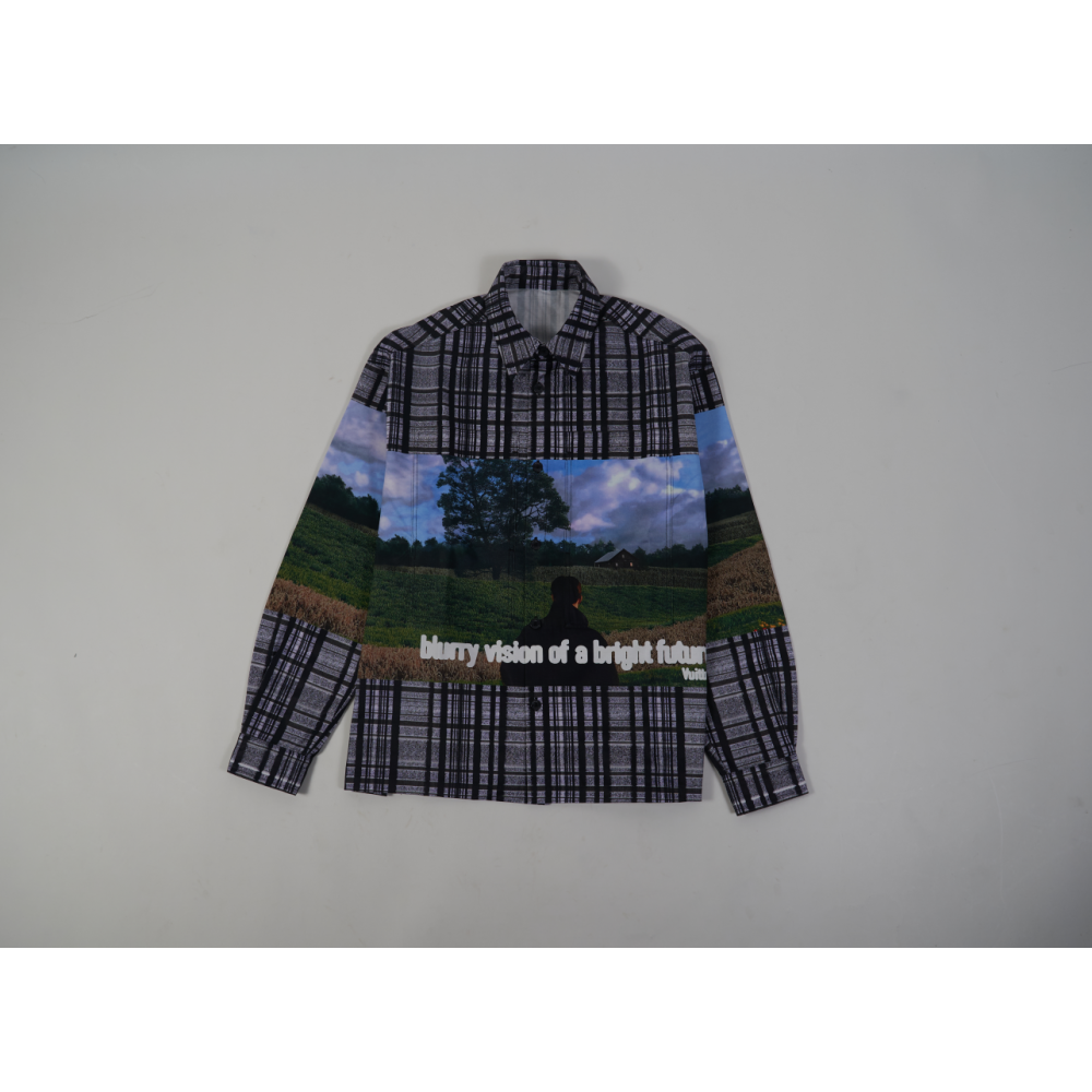 High Quality Printed Cotton Overshirt 1ABY24 (Free Shipping)