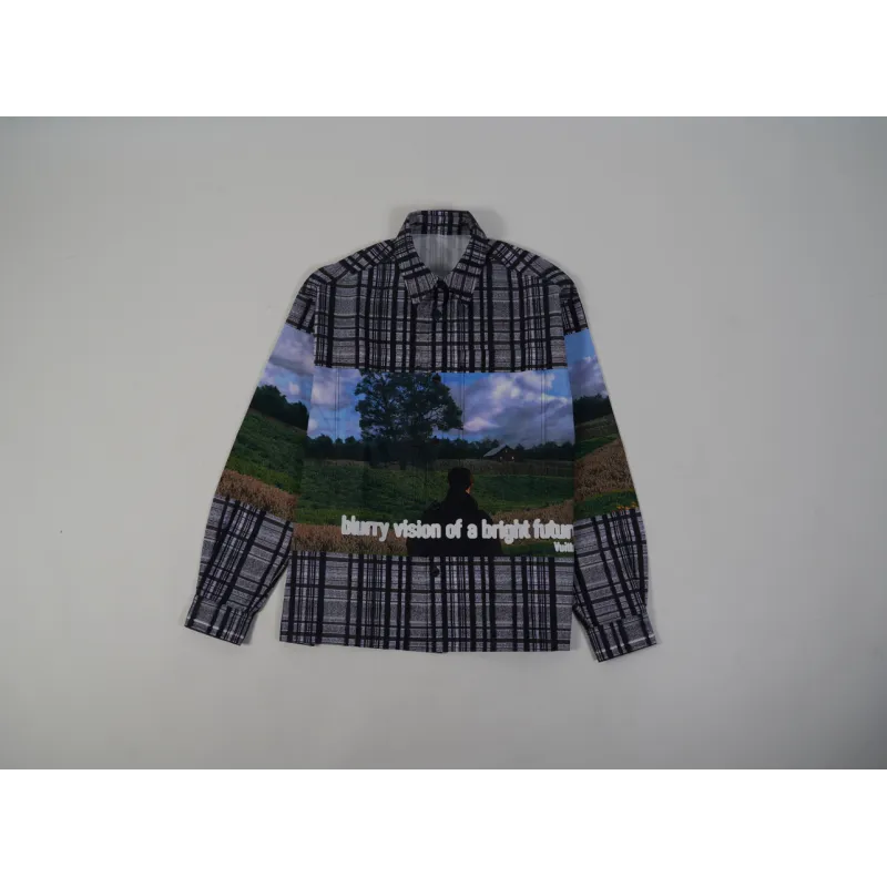 High Quality Printed Cotton Overshirt 1ABY24 (Free Shipping)