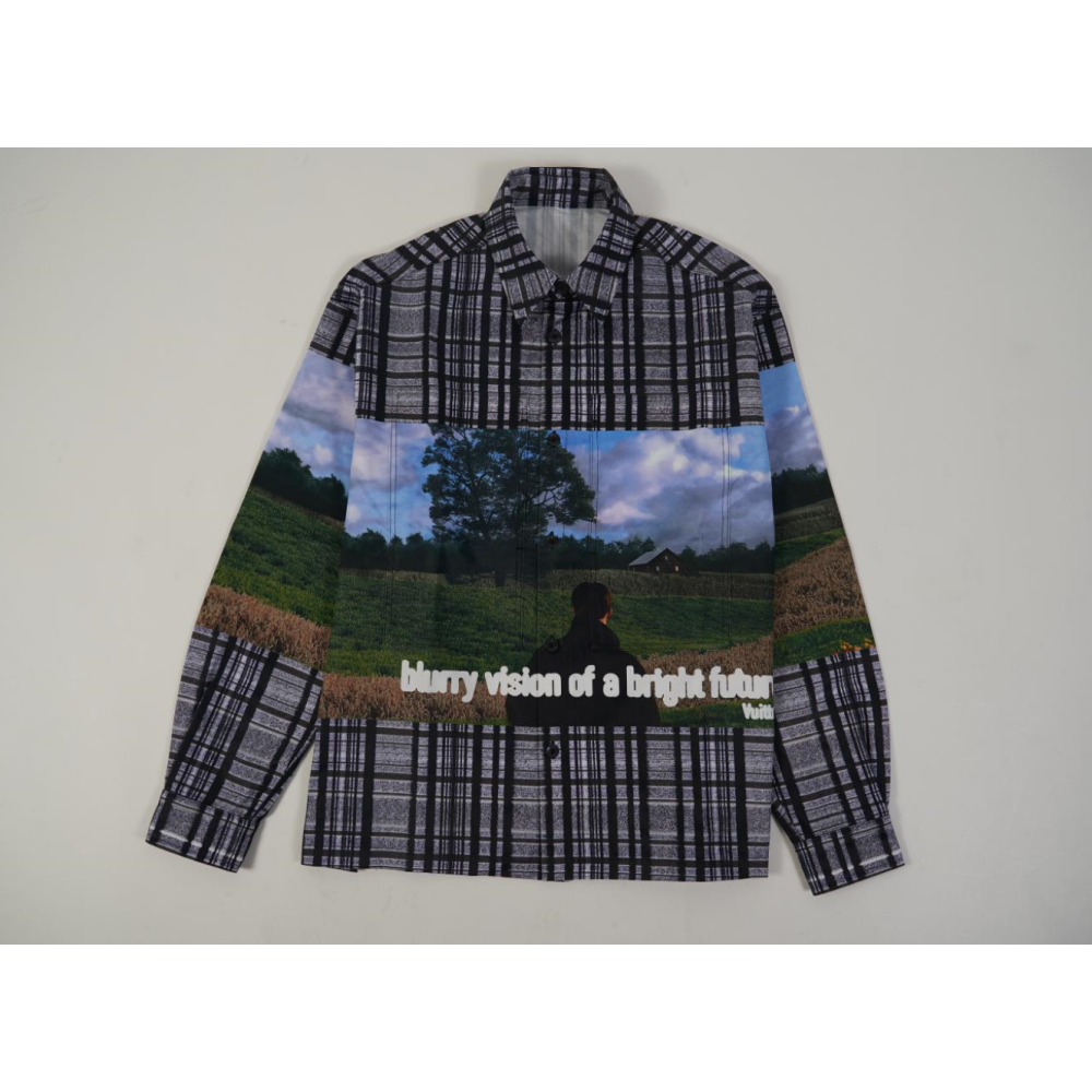 High Quality Printed Cotton Overshirt 1ABY24 (Free Shipping)