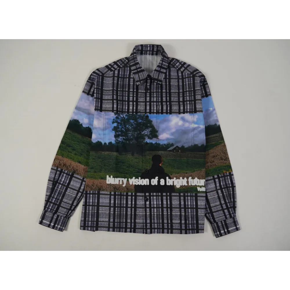 High Quality Printed Cotton Overshirt 1ABY24 (Free Shipping)