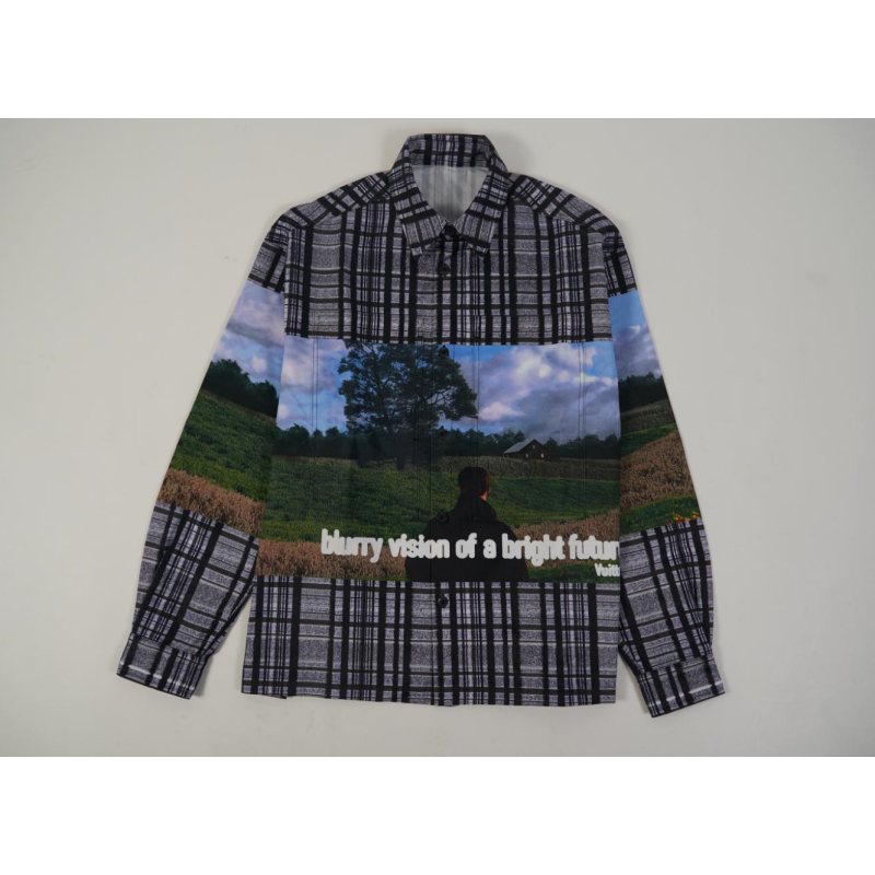 High Quality Printed Cotton Overshirt 1ABY24 (Free Shipping)