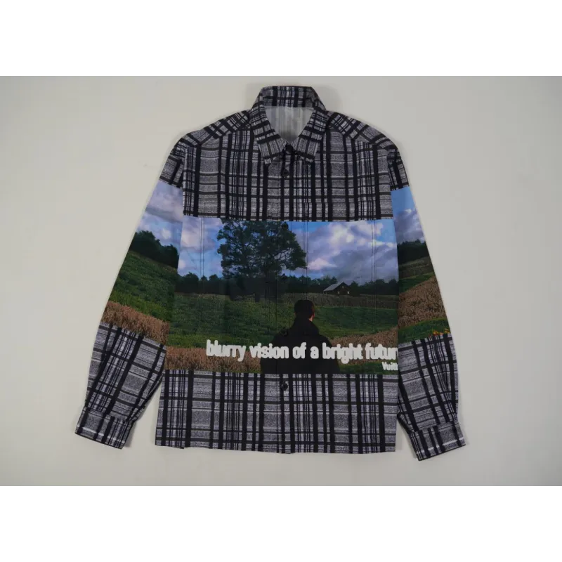 High Quality Printed Cotton Overshirt 1ABY24 (Free Shipping)