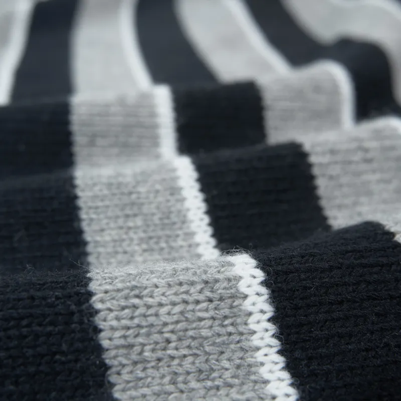 High Quality TRIOMPHE CREW NECK SWEATER IN STRIPED WOOL LIGHT REY/BLACK 2AE4B896T.06BK (Free Shipping)
