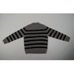 High Quality TRIOMPHE CREW NECK SWEATER IN STRIPED WOOL LIGHT REY/BLACK 2AE4B896T.06BK (Free Shipping)