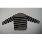 High Quality TRIOMPHE CREW NECK SWEATER IN STRIPED WOOL LIGHT REY/BLACK 2AE4B896T.06BK (Free Shipping)