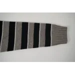 High Quality TRIOMPHE CREW NECK SWEATER IN STRIPED WOOL LIGHT REY/BLACK 2AE4B896T.06BK (Free Shipping)