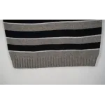 High Quality TRIOMPHE CREW NECK SWEATER IN STRIPED WOOL LIGHT REY/BLACK 2AE4B896T.06BK (Free Shipping)