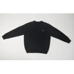 High Quality TRIOMPHE CREW NECK SWEATER IN WOOL AND CASHMERE BLACK / OFF WHITE 2AC85048T.38OW (Free Shipping)
