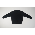 High Quality TRIOMPHE CREW NECK SWEATER IN WOOL AND CASHMERE BLACK / OFF WHITE 2AC85048T.38OW (Free Shipping)