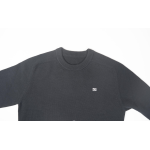 High Quality TRIOMPHE CREW NECK SWEATER IN WOOL AND CASHMERE BLACK / OFF WHITE 2AC85048T.38OW (Free Shipping)
