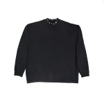 High Quality Balenciaga Pierced Round Sweatshirt Oversized in Black Faded 762718TPVD91055 (Free Shipping)