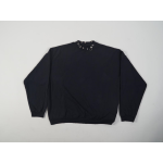 High Quality Balenciaga Pierced Round Sweatshirt Oversized in Black Faded 762718TPVD91055 (Free Shipping)