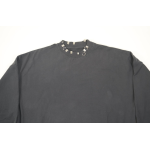 High Quality Balenciaga Pierced Round Sweatshirt Oversized in Black Faded 762718TPVD91055 (Free Shipping)