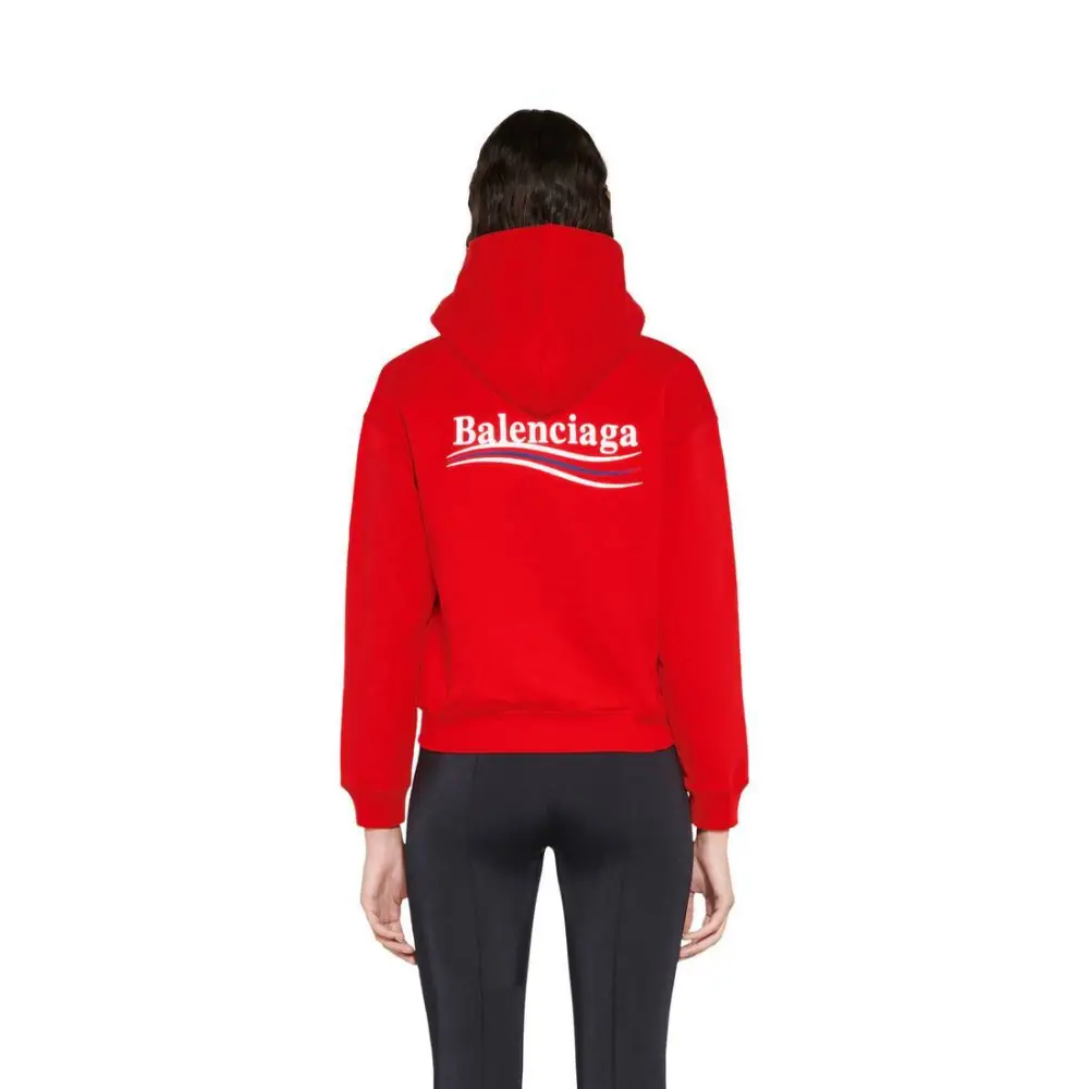 High Quality WOMEN'S POLITICAL CAMPAIGN SHRUNK ZIP-UP HOODIE SMALL FIT IN RED 623451TKVI96040 (Free Shipping)