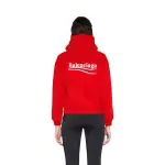 High Quality WOMEN'S POLITICAL CAMPAIGN SHRUNK ZIP-UP HOODIE SMALL FIT IN RED 623451TKVI96040 (Free Shipping)