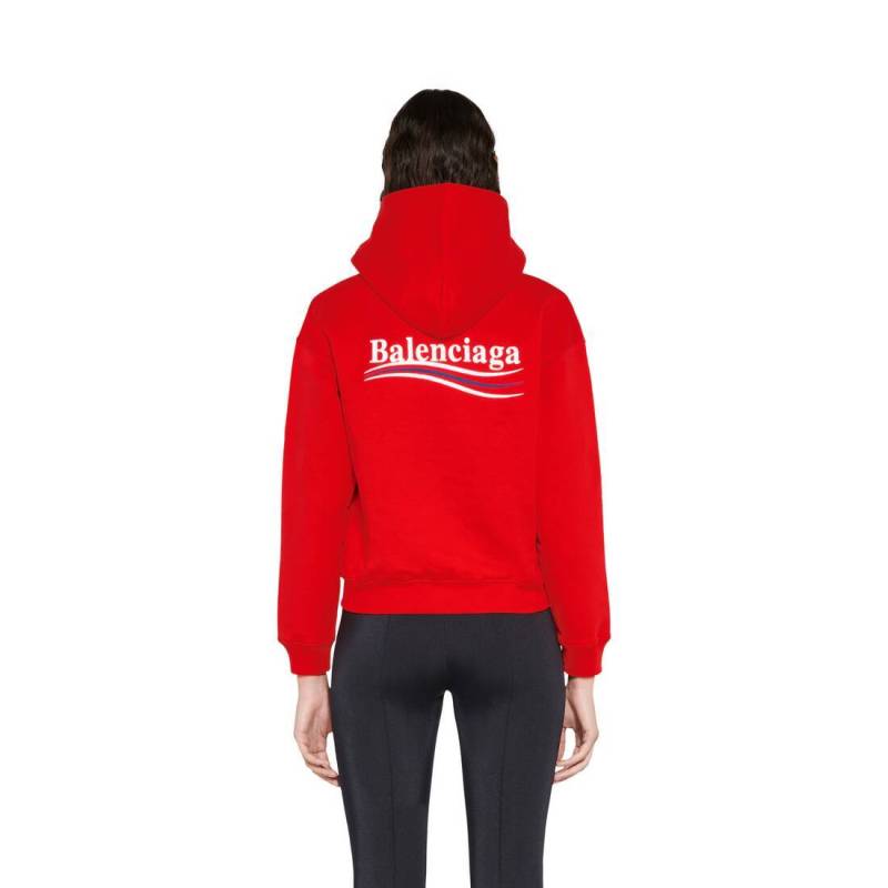 High Quality WOMEN'S POLITICAL CAMPAIGN SHRUNK ZIP-UP HOODIE SMALL FIT IN RED 623451TKVI96040 (Free Shipping)