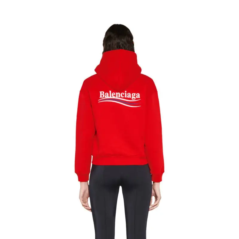 High Quality WOMEN'S POLITICAL CAMPAIGN SHRUNK ZIP-UP HOODIE SMALL FIT IN RED 623451TKVI96040 (Free Shipping)