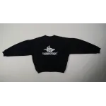 High Quality LAYERED SPORTS ROUND SWEATSHIRT OVERSIZED IN BLACK/WHITE 767860TPVF31070 (Free Shipping)