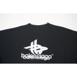High Quality LAYERED SPORTS ROUND SWEATSHIRT OVERSIZED IN BLACK/WHITE 767860TPVF31070 (Free Shipping)