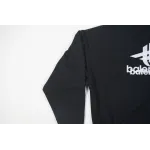 High Quality LAYERED SPORTS ROUND SWEATSHIRT OVERSIZED IN BLACK/WHITE 767860TPVF31070 (Free Shipping)
