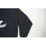 High Quality LAYERED SPORTS ROUND SWEATSHIRT OVERSIZED IN BLACK/WHITE 767860TPVF31070 (Free Shipping)