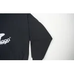 High Quality LAYERED SPORTS ROUND SWEATSHIRT OVERSIZED IN BLACK/WHITE 767860TPVF31070 (Free Shipping)