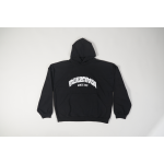 High Quality BACK FLIP ROUND HOODIE OVERSIZED IN BLACK/WHITE 761458TPVG11070 (Free Shipping)