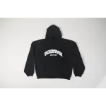 High Quality BACK FLIP ROUND HOODIE OVERSIZED IN BLACK/WHITE 761458TPVG11070 (Free Shipping)