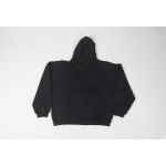 High Quality BACK FLIP ROUND HOODIE OVERSIZED IN BLACK/WHITE 761458TPVG11070 (Free Shipping)