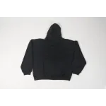 High Quality BACK FLIP ROUND HOODIE OVERSIZED IN BLACK/WHITE 761458TPVG11070 (Free Shipping)