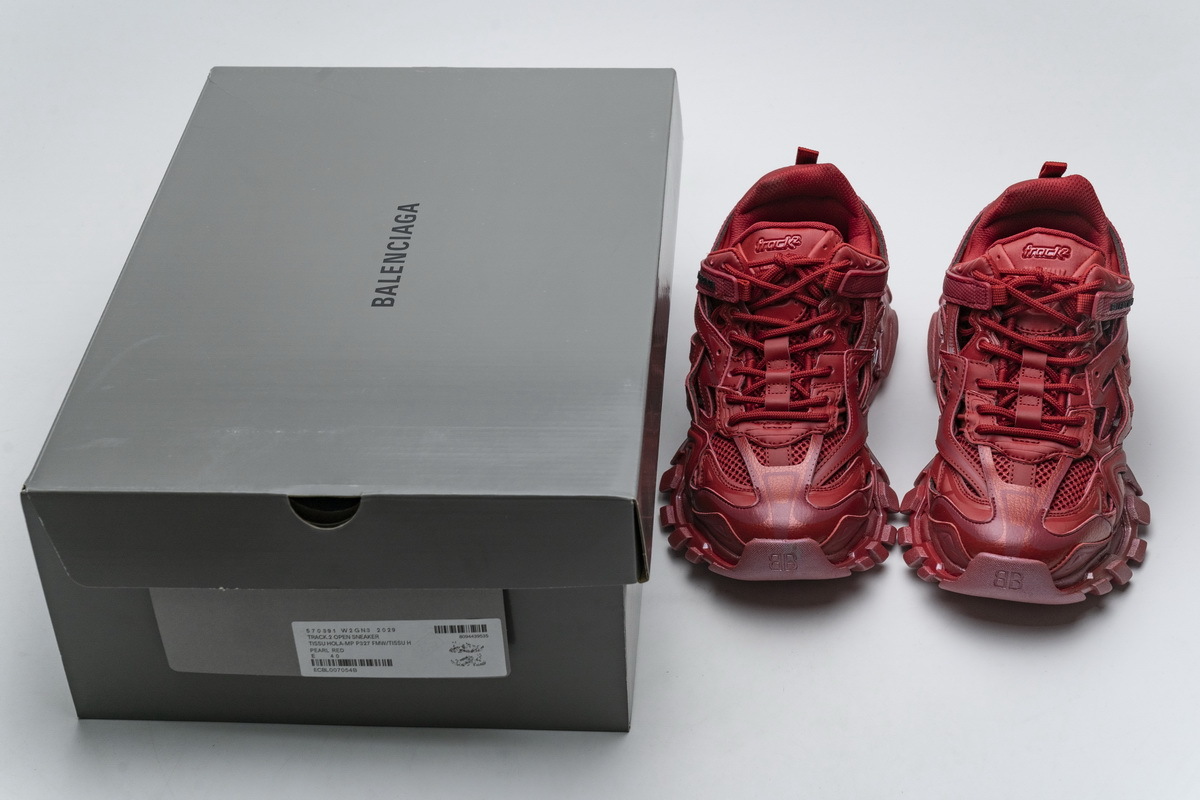 Get Blenciaga Track 2 Sneaker Pearl Red 570391 W2GN3 2029