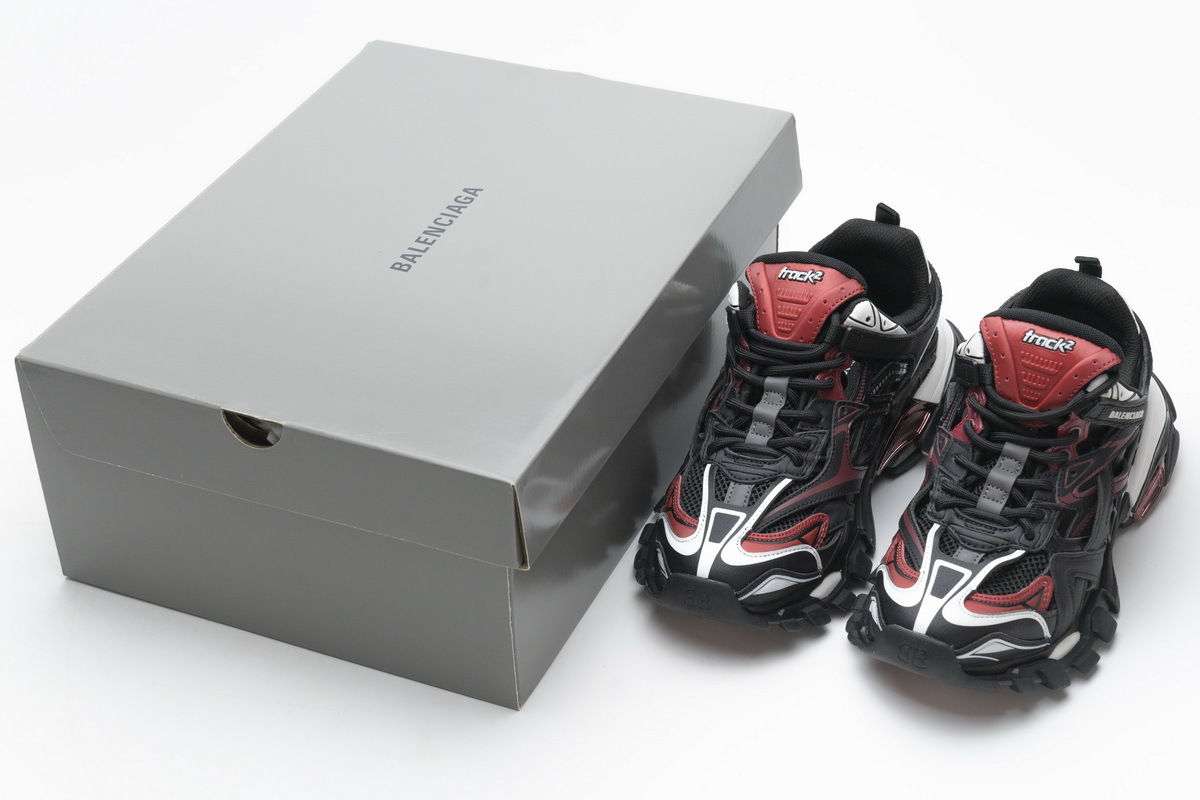 Get Balenciaga Track 2 Sneaker Burgundy 568615 W2GN3 6000