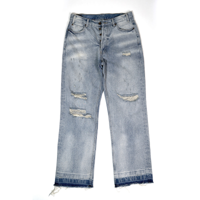  High Quality WESLEY JEANS IN WESTSIDE WASH DENIM WESTSIDE WASH DESTROYED 2N822033S.08WT(Free Shipping) 01