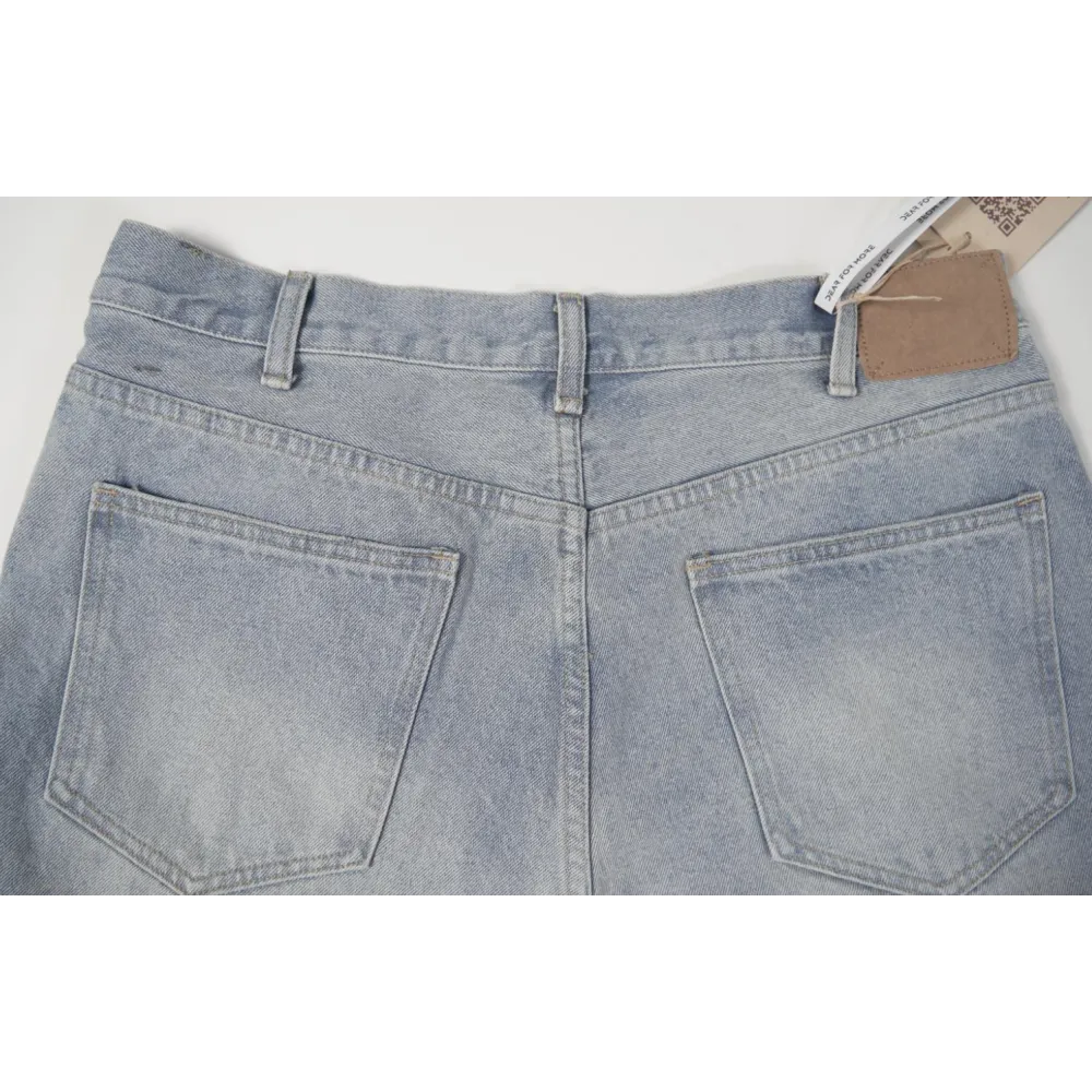  High Quality WESLEY JEANS IN WESTSIDE WASH DENIM WESTSIDE WASH DESTROYED 2N822033S.08WT(Free Shipping)